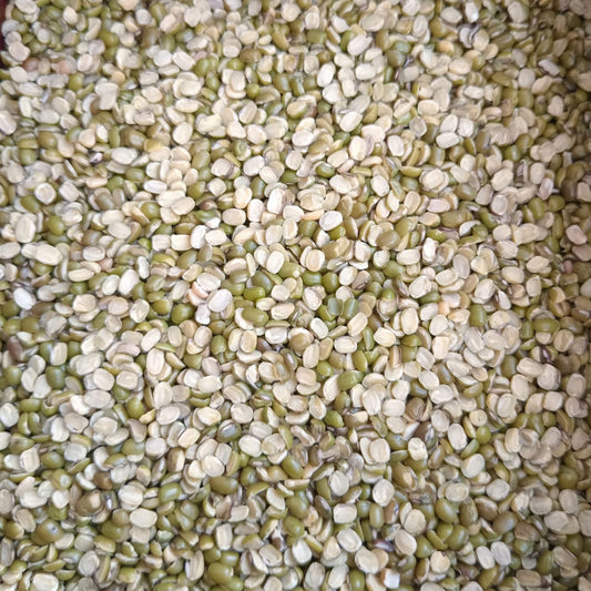 KCM Hyper Pulses, Moong dal, cleaned and unpolished split Green Moong.