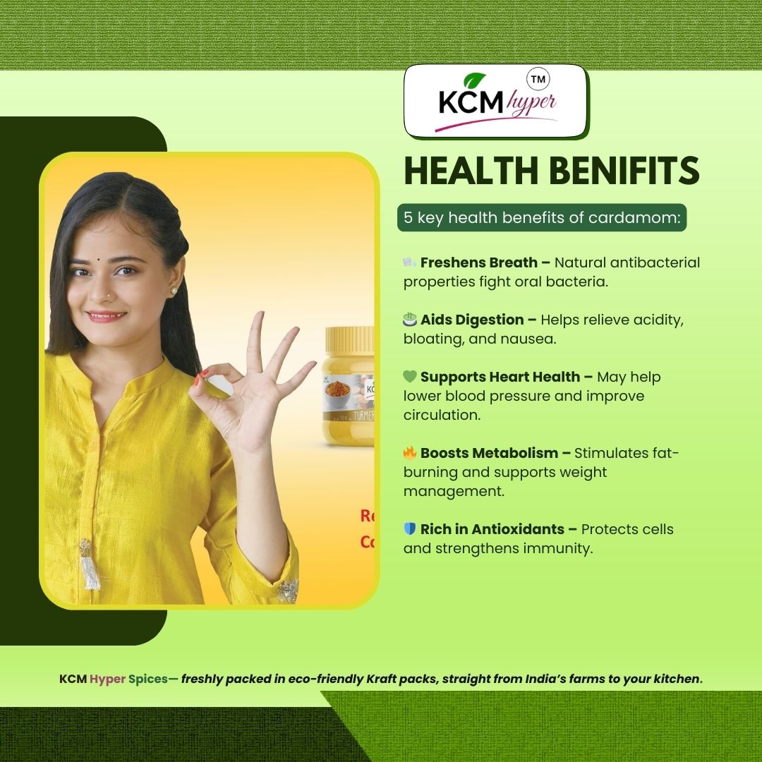 KCM Hyper, Green Cardamom (Elaichi) | Premium Indian Spice