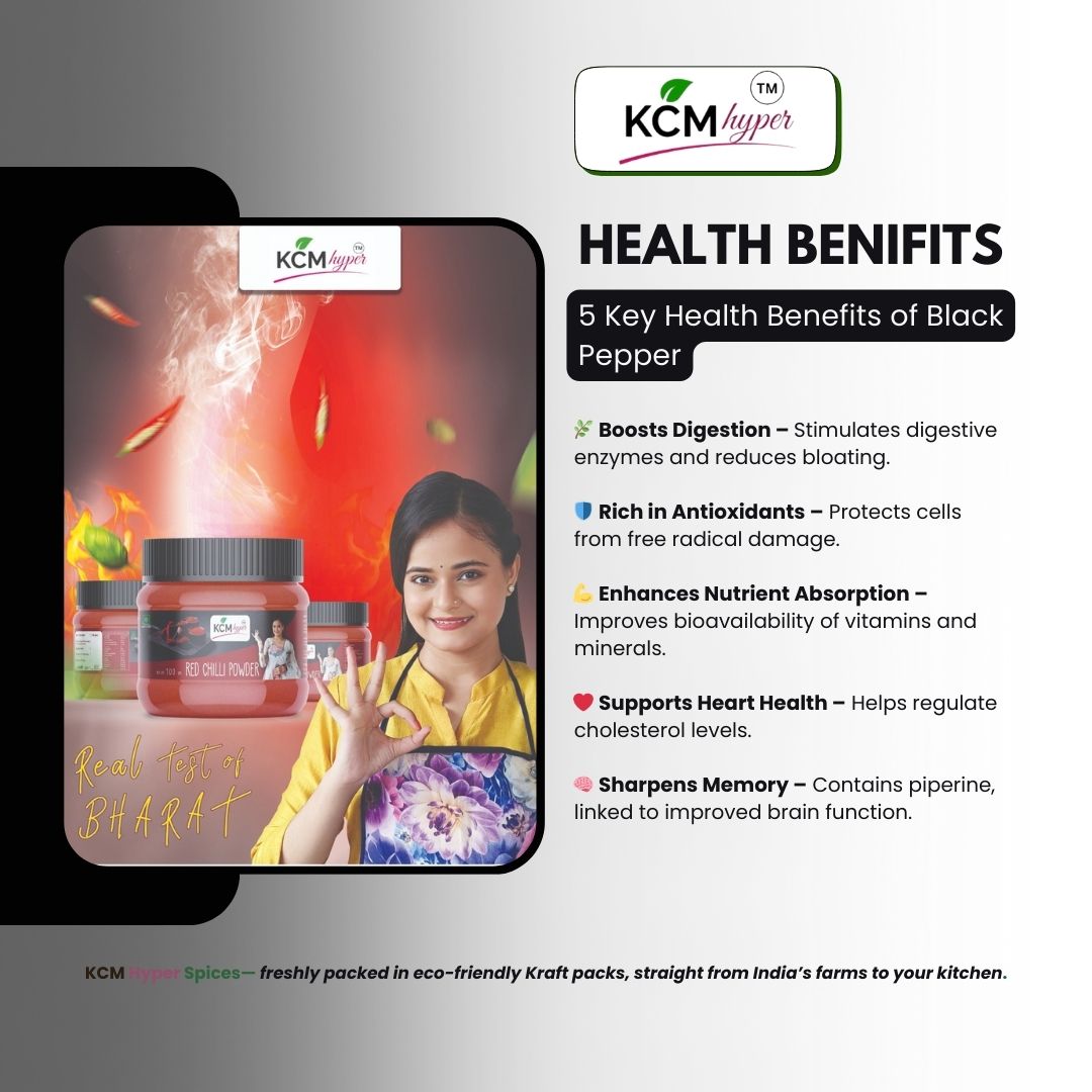 KCM Hyper, Black Pepper (Kali Mirch) | Pure Indian Spice