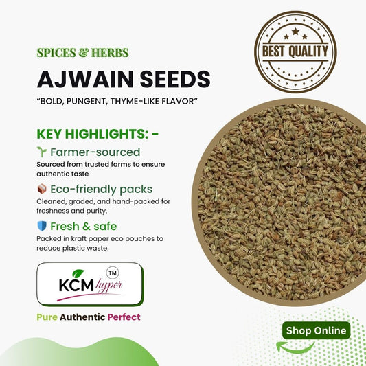 KCM Hyper, Ajwain (Carom Seeds) 200g | Pure Indian Spice