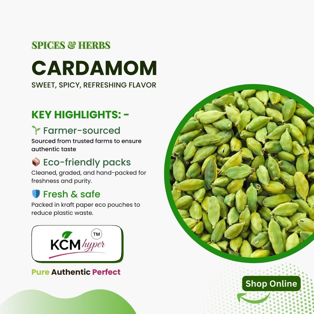 KCM Hyper, Green Cardamom (Elaichi) | Premium Indian Spice